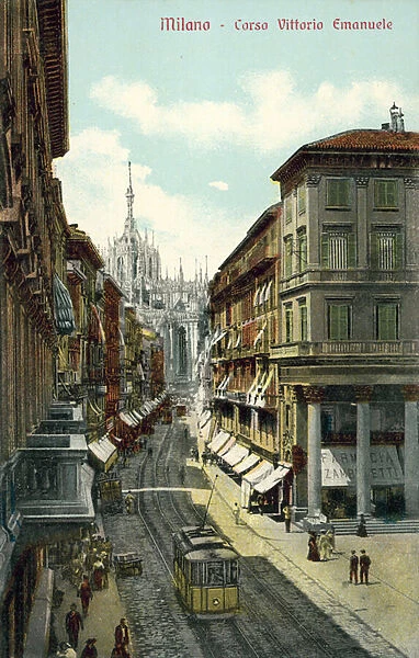 Corso Vittorio Emanuele, Milan (colour photo)