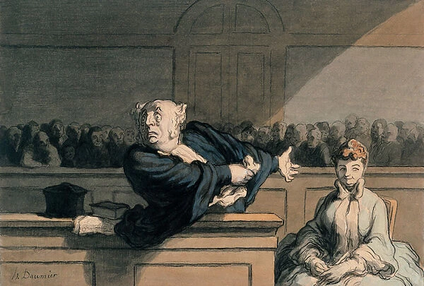 Counsel for the Defense (The Advocate), c. 1862-65 (pen & ink, charcoal