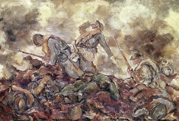 Counter Attack, 1917 (oil on canvas)