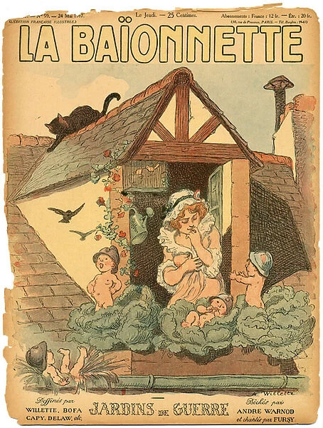 Cover of 'La Baionnette', Satirique en Colours