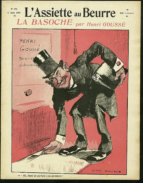 Cover of ' 'L'Assiette au Beurre', number 175, Satirique en Colours, 1904_8_6: Art - Bailiff, Painters artists (lithograph)
