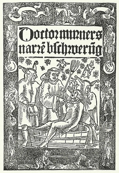 Cover of Thomas Murners work Die Narrenbeschworung (engraving)