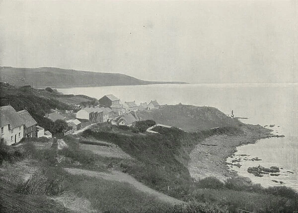 Coverack, the Cove and Village (b  /  w photo)