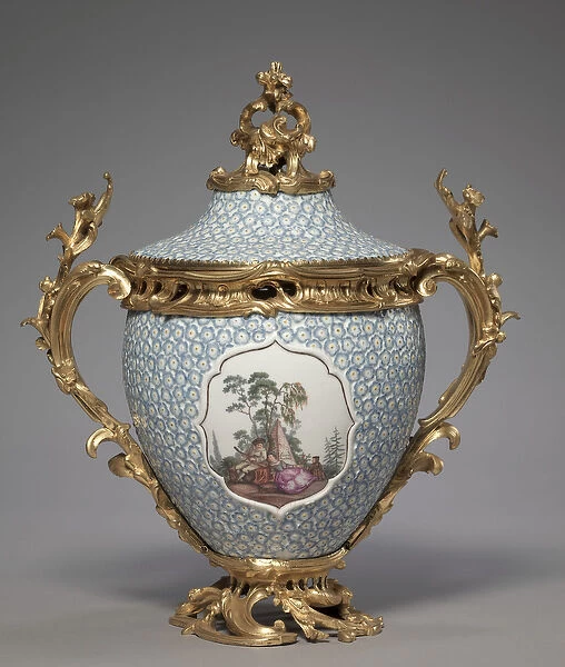 Covered Vase, manufactured by Meissen Porcelain Factory, Germany