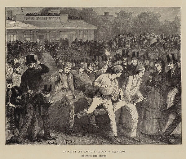 Cricket at Lord s, Eton v Harrow (engraving)