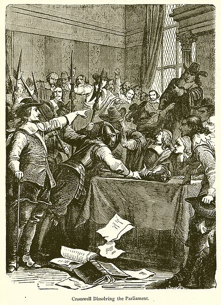 Cromwell dissolving the Parliament (engraving)