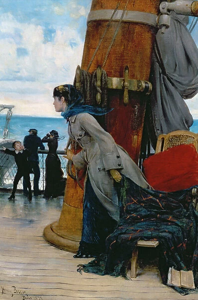 Cross Atlantic Voyage, 1879 (oil on canvas)