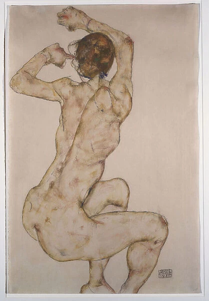 The Crouch, 1915 (gouache over pencil on paper)