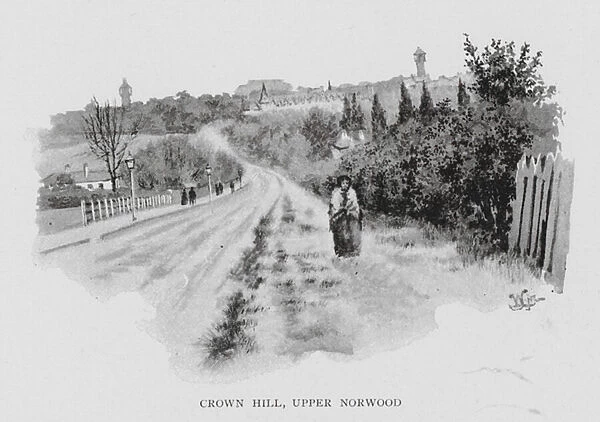 Crown Hill, Upper Norwood (litho)