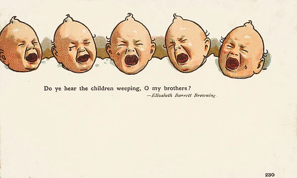 Crying babies (chromolitho)