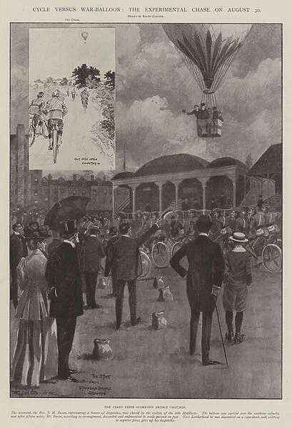 Cycle versus War-Balloon, the Experimental Chase on 30 August (litho)