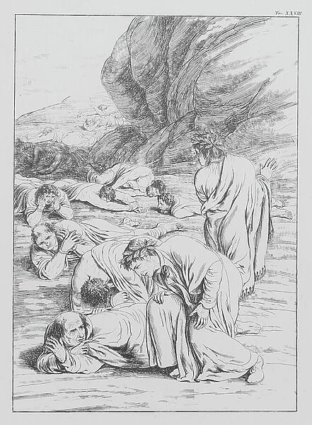 Dante's Divine Comedy, Purgatorio (Purgatory), Plate XXVIII (litho)