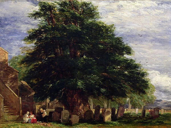 Darley Churchyard (oil on canvas)