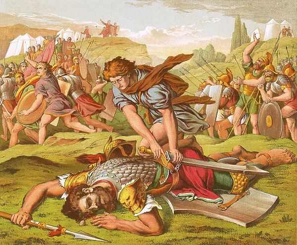 David slaying the giant Goliath