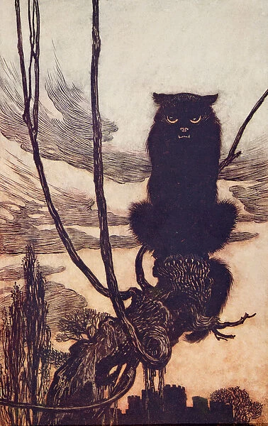 By day she made herself into a cat... from The Fairy Tales of the Brothers Grimm, pub
