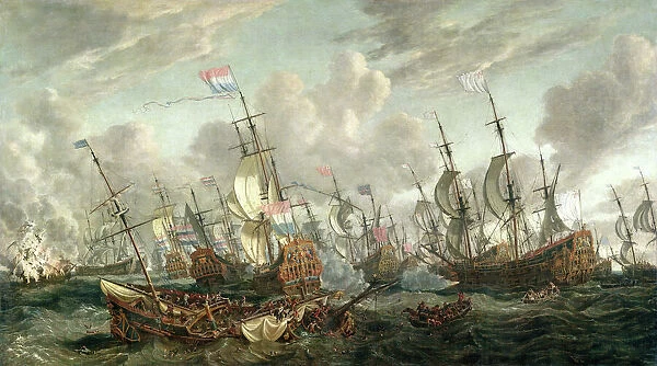 The Four Days Battle, 1-4 June 1666 (oil on canvas)