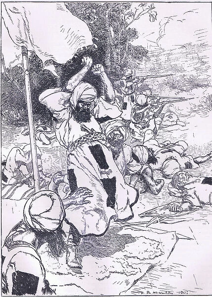 The death of the Khalifa, illustration from Cassells History of England
