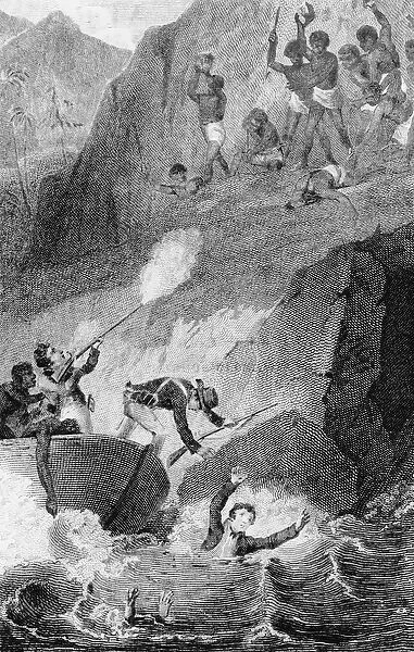 The Death of Mungo Park, 1806 (engraving)