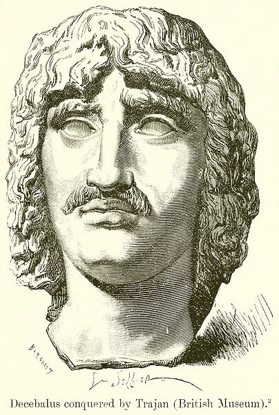 Decebalus Conquered by Trajan (engraving)