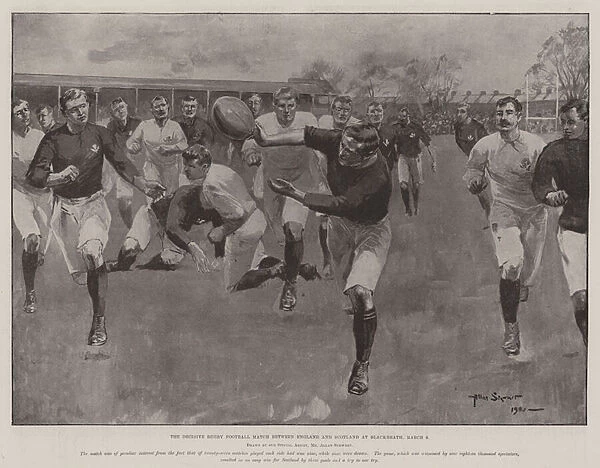 The Decisive Rugby Football Match between England and Scotland at Blackheath, 9 March (litho)