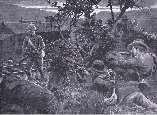 Degenerate warfare: Boers sniping a sentry, from After Pretoria