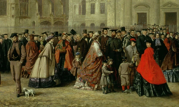 Degree Morning at Cambridge in 1863 (oil on canvas) (detail of 169477)