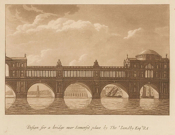 Design for a bridge near Somerset Place (engraving)