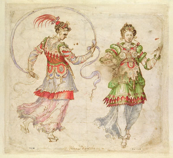 Design for Costumes, probably in the Florentine Intermezzi, Florence, 1589