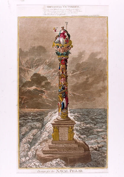 Design for the Naval Pillar, 1800 (coloured etching)