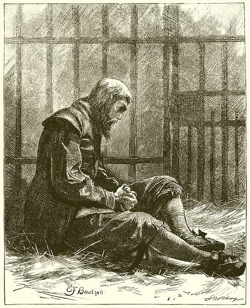 Despair. I am now a man of despair, and am shut up in it, as in this iron cage (engraving)