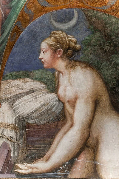Diana bathing, from the Room of Diana and Actaeon, detail of 2384753, 1524