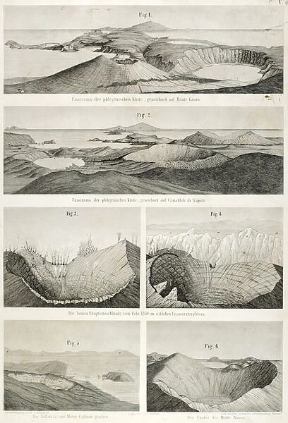 diew of the Phlegraean Coast, drawn from Monte Gauro (litho)
