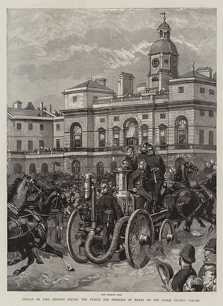 Display of Fire Engines before the Prince and Princess of Wales on the Horse Guards Parade (engraving)