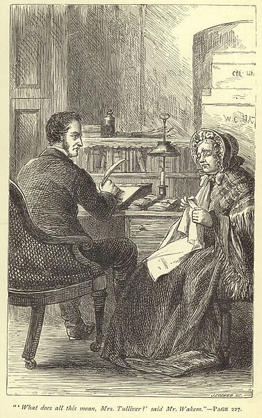 What does this all mean, Mrs Tulliver? said Mr Wakem (engraving)