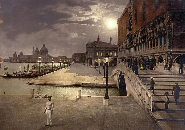 Doges' Palace and St Mark's by moonlight