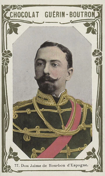 Don Jaime de Bourbon d Espagne (coloured photo)