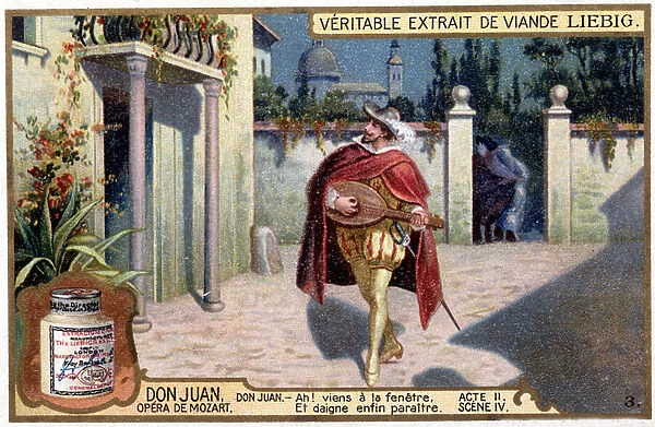 Don Juan in Troubadour: Act II sc. IV of the Mozart opera 'Don Giovanni'
