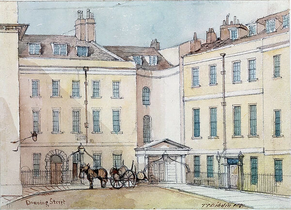 Downing Street, 1851 (w  /  c on paper)