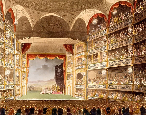 Drury Lane Theatre, illustration from Microcosm of London by R