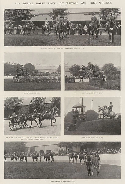 The Dublin Horse Show, Competitors and Prize-Winners (b  /  w photo)
