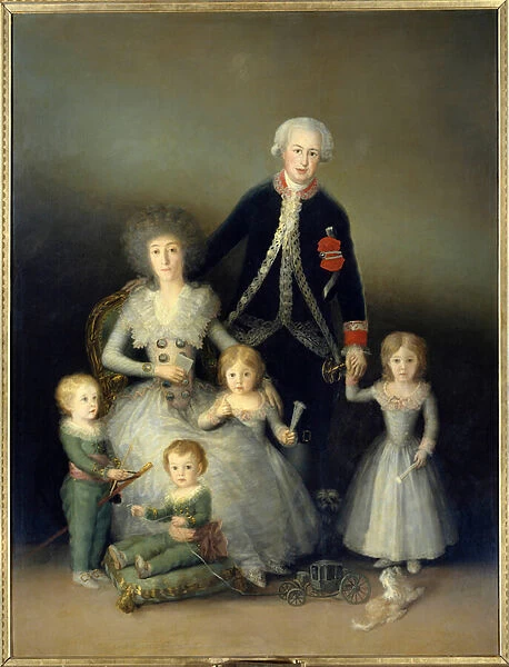 The Duke of Osuna, Pedro de Alcantara and his family. Painting by Francisco de Goya y