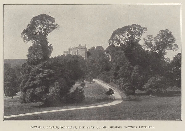 Dunster Castle, Somerset, the Seat of Mr George Fownes Luttrell (b  /  w photo)