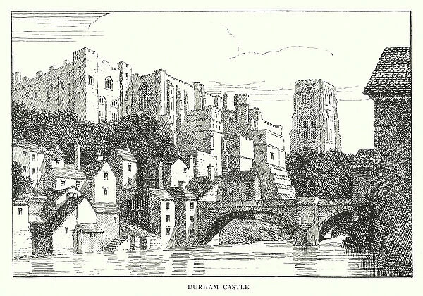 Durham Castle (litho)
