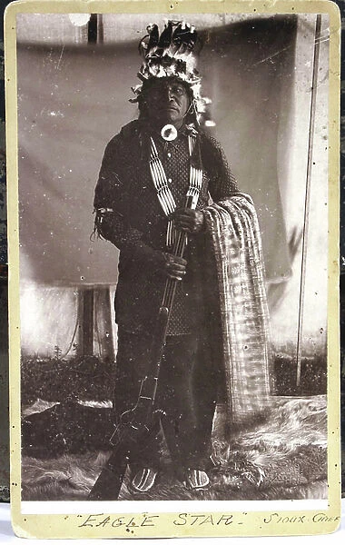 Eagle Star, Sioux Chief with Winchester rifle