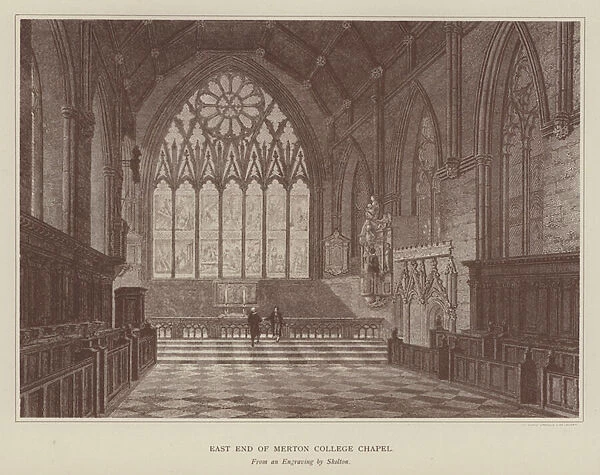 East End of Merton College Chapel (engraving)