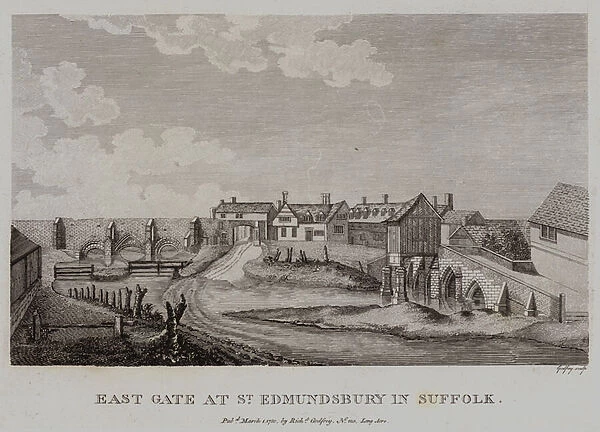 East Gate at St Edmundsbury in Suffolk (engraving)