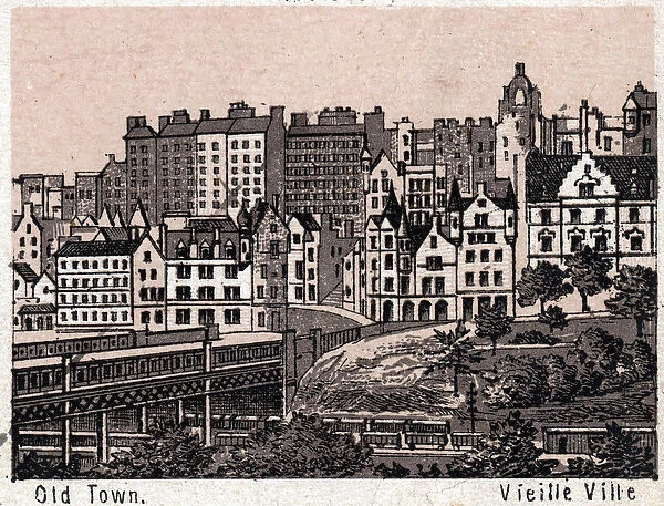 Edinburgh, Scotland: view of the Old Town in Edinburgh. in '