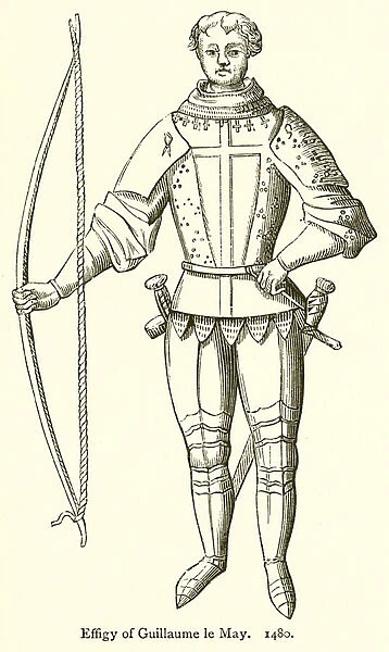 Effigy of Guillaume le May. 1480 (engraving)
