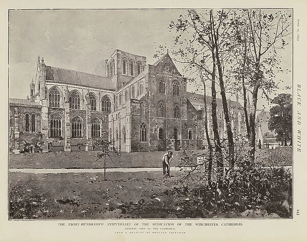 Eight-hundredth anniversary of the dedication of Winchester Cathedral (engraving)