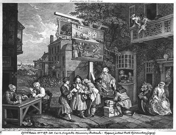 The Election II; Canvassing for Votes, engraved by Charles Grignion (1717-1810) 1757